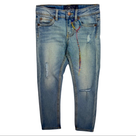 LUCKY BRAND Little Girls Giselle Destructed Boho Jeans NWT - Picture 1 of 7